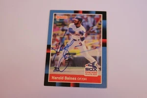Autographed 1989 Donruss Baseball  - Harold Baines - White Sox - HOF - Picture 1 of 1