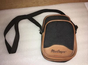 Vintage Macgregor Small Bag Cross Body Waist Camera Case Black And Tan - Picture 1 of 5