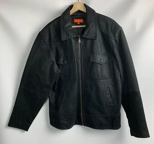 NDX Netherland Jacke schwarz Leder Kragen Reißverschlusstaschen gefüttert Größe M - Bild 1 von 11