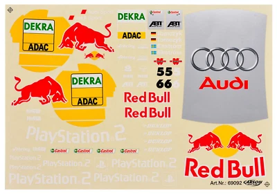 Dekorbogen 1:10 Audi A4 DTM 2004 Tomczyk Ekström Sponsor Aufkleber Carson 69092 - Bild 1 von 2