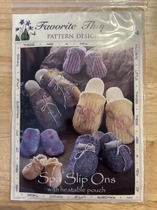 Spa Slip Ons By Favorite Things * Paper Pattern* Make Slippers in 3 Sizes New - Picture 1 of 2