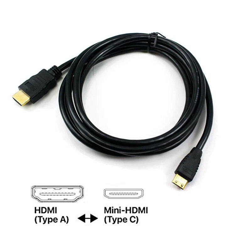 Mini HDMI Adapter Cable 4K FULL HD For GoPro Hero2 HD Camera HDTV DVD 3M 1.5M OZ - Image 1 of 4