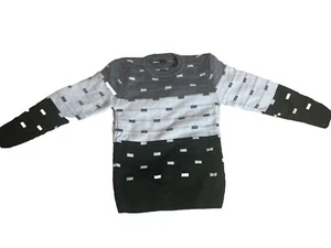 Boys Pullover Sweater Knitted Long Sleeve Crew Neck Textured Sweater - Picture 1 of 6