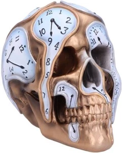 Némesis Now Time Goes by Skull, dorado, 17,5 cm - Imagen 1 de 3