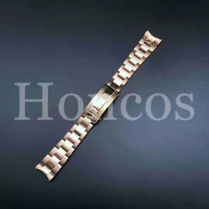 20 MM SUB Watch Band Bracelet Shiny Satin Rose Gold Fits For Rolex USA - Picture 1 of 5