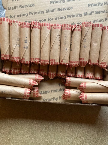 1950-P LINCOLN WHEAT CENT PENNY 30 ROLLS (1,500 coins)  nice condition Cover