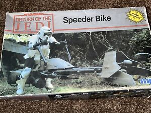 Vintage 1983 Mpc Star Wars Return of the Jedi Speeder Bike Kit - Damaged Box
