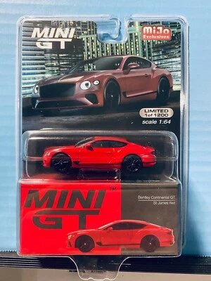 1/64 MINI GT BENTLEY CONTINENTAL GT ST JAMES ROJO LHD MIJO EXCLUSIVO 1/1200 Foto 1 de 2
