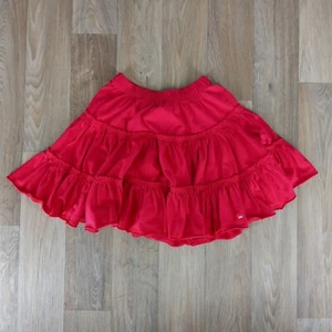 Lili Gaufrette Girls Size 8 Red Tiered Skirt Ruffle Elastic Waist Knee Length - Picture 1 of 9