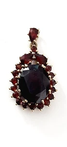 GRANAT ANHÄNGER ° GOLD ANHÄNGER ° 333 / ooo ° 8 K ° Granat Steine ° Goldschmuck - Bild 1 von 8