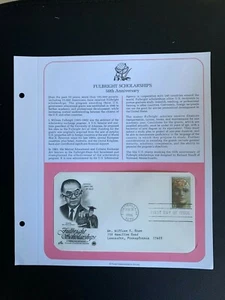 fulbright scholarships stamps FDC with introduction pages - Picture 1 of 1