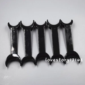 5 Pcs Dental Mouth Opener Cheek Lip Retractor Double Head Fishtail Black Small - Picture 1 of 12