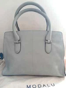 Modalu Grey Handbag Shoulder Bag Grey Leather with Dust Bag Rrp £199 - Picture 1 of 10