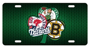 Irish Boston License Plate Aluminum Gift Car Tag Truck Fan Sport Teams Mashup - Picture 1 of 1