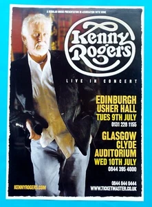 KENNY ROGERS ORIGINAL GIG POSTER 2013 EDINBURGH GLASGOW 41.3 cm x 30 cm - Picture 1 of 4