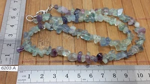 Collier baroque chips FLUORITE 45 cm long mineraux lithotherapie - Picture 1 of 1