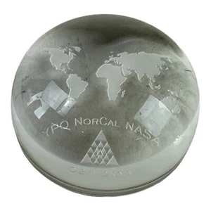 VTG Glass Paperweight YPO Norcal NASA from estate of the 3rd Astronaut - Picture 1 of 12