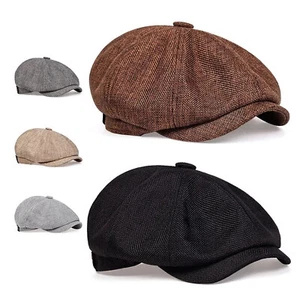 Cappello uomo retrò newsboy berretto sottile primavera/estate ottagonale per stile casual unisex - Foto 1 di 25