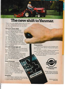 Anuncio original de cargador de tractor diésel Yanmar 1981. The New Shift to Yanmar - Imagen 1 de 1