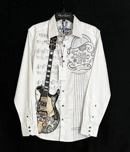 Robert Graham ELIXIR OF LIFE Embroidered Medium Guitar $348 NWT FREESHIP! M - Picture 1 of 12