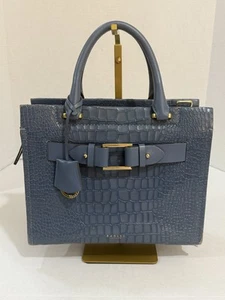 Radley Agnes Street Faux Bag Croc Effect & Buckle Detail Blue H5901425 - Picture 1 of 24