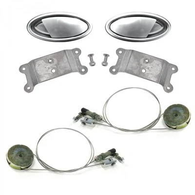 Kit de palanca de manija de puerta "cortada" con sistema de cable y polea (par)  Foto 1 de 4