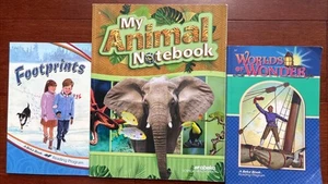 ABeka Grade 3 Homeschool Books Set Reading Footprints Animal Notebook Wonder - Picture 1 of 13