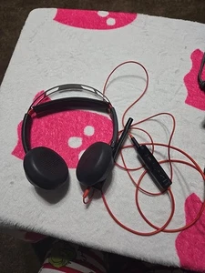 Poly Blackwire C5220 Wired Noise Canceling On The Ear Stereo Headphones w Remote - Picture 1 of 5