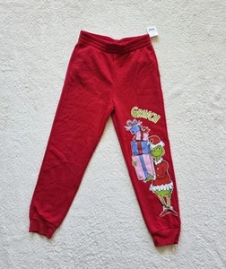 New Girls dr Seuss Christmas The Grinch Dreamy Fleece Athletic sweatpants size M - Picture 1 of 4