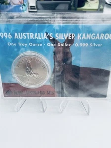 Australia - 1996 - Canguro - Moneda de plata 99,9% de 1 oz - Cardada - Imagen 1 de 4