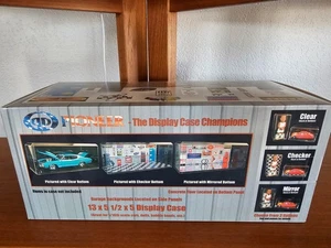 Pioneer Plastics Clear Beveled Edge Case (Checkered), 13" W x 5.5" D x 5" H - Picture 1 of 5