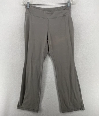 Pantalones EILEEN FISHER PM Algodón Orgánico Elástico Jersey Recto Yoga Gris EE. UU. Foto 1 de 4