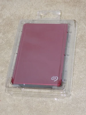 Seagate 1TB Backup Plus Slim External Drive Red w USB - Image 1 of 3