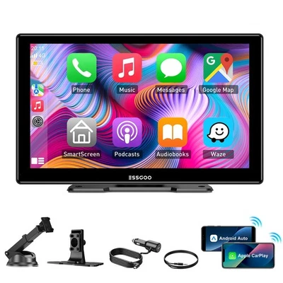 9 Zoll Tragbares Autoradio Wireless Carplay Android Auto IPS Bildschirm BT USB - Bild 1 von 4