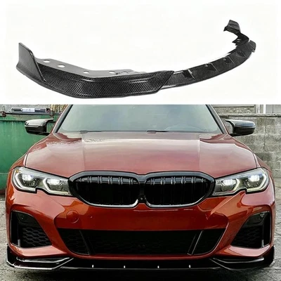 Kit de labios de parachoques delantero negro brillante estilo GT para BMW G20 330i M340i M Sport 2019-22 Foto 1 de 4