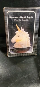 Vintage Unicorn Lamp Nightlight Ceramic In Box TRKHM725 - Picture 1 of 4