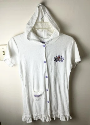 THE POWERPUFF GIRLS Robe Swim Cover Up Girls XL 14/16 White Hooded LOGO RARE HTF - Image 1 of 4