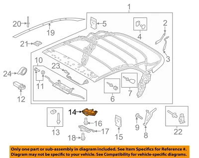 Audi OEM 2018 A3 convertible bloqueo superior izquierdo 8V7871405A Foto 1 de 2