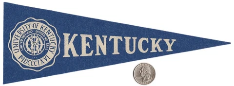 Vintage 1950s Hormel Mini Pennant UNIVERSITY OF KENTUCKY WILDCATS Lexington KY Cover