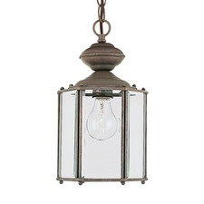 Sea Gull Lighting 6008-26 1-Light Outdoor Pendant Clear Bevel Glass Sienna