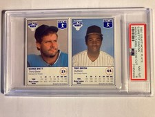 1987 Kraft Home Plate Heroes George Brett Tony Gwynn Panel PSA 8 POP 1 of 3 RARE