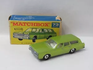 Vintage 1968 Lesney Matchbox #73 Mercury Station Wagon con scatola originale Inghilterra - Foto 1 di 11