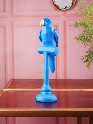 Decorative Parrot Figurine Showpiece Statue For Home Office Decor Blue - Imagem 1 de 4