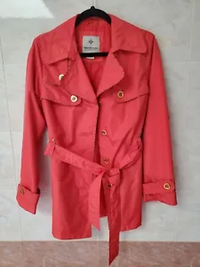 Weather Tamer Women's Trench Coat Spring Jacket Coral NWOT Size S $80 - Picture 1 of 5