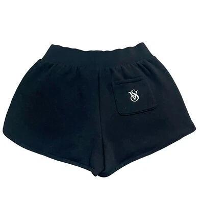 Victorias Secret On Point Logo Sweatshorts Small Embroidered Fleece Lined Cozy - Image 1 of 4