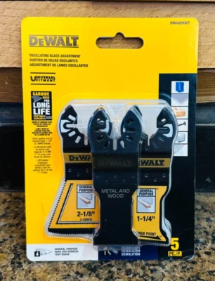 DEWALT 5-Pack Multiple materials Oscillating Tool Blade UPC 885911921923 - Image 1 of 2