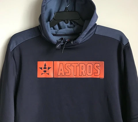 New Houston Astros Men's Size Hoodie Hooded Sweatshirt Navy Blue Color Shirt Cover