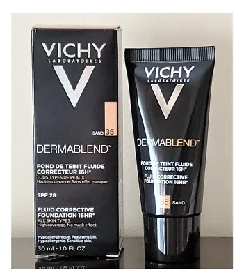 Vichy dermablend fluid corrective foundation 16HR 30ml - shade Sand 35 - Image 1 of 2