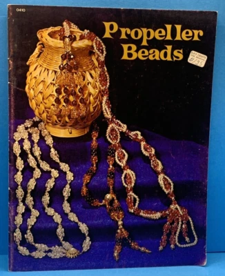 Groovy 1970's Beaded Jewelry Patterns Beading Pattern Book Propeller Beads VTG - Image 1 of 4