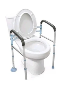OasisSpace Stand Alone Toilet Safety Rail Heavy Duty Bathroom Grab Bar - Picture 1 of 2